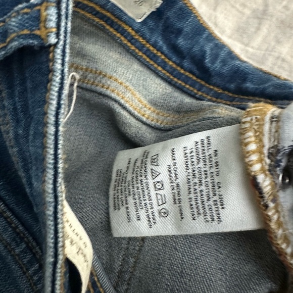 Pilcro and the Letterpress Relaxed Straight Red Stripe Ankle Denim Jeans (J2) - Picture 10 of 11